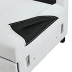 ベッドタイプカウチソファ 布張りタイプ(ノアーク3 右カウチ LGY) 21枚目画像