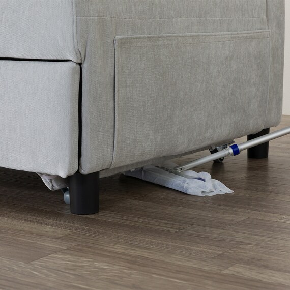 ベッドタイプカウチソファ　布張りタイプ(ノアーク3 右カウチ LGY) 22枚目画像