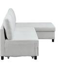 ベッドタイプカウチソファ 布張りタイプ(ノアーク3 左カウチ LGY) 17枚目画像