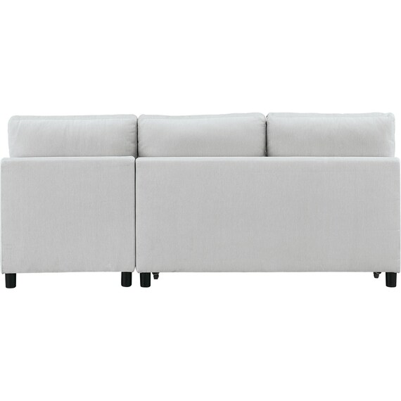 ベッドタイプカウチソファ 布張りタイプ(ノアーク3 左カウチ LGY) 18枚目画像