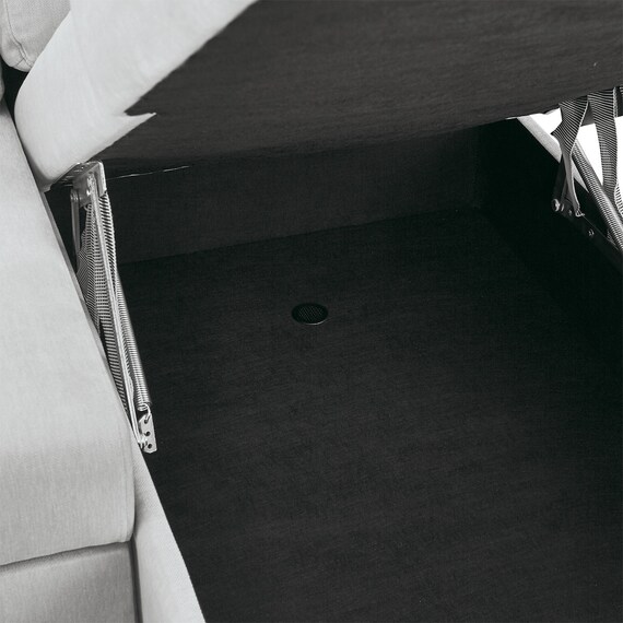 ベッドタイプカウチソファ　布張りタイプ(ノアーク3 左カウチ LGY) 19枚目画像