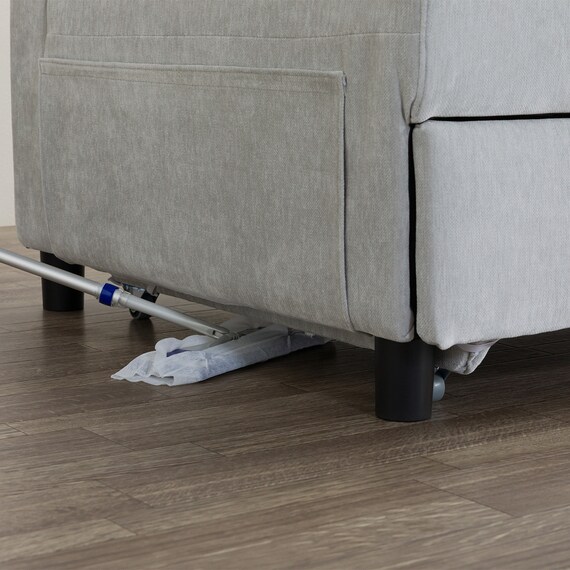 ベッドタイプカウチソファ　布張りタイプ(ノアーク3 左カウチ LGY) 22枚目画像