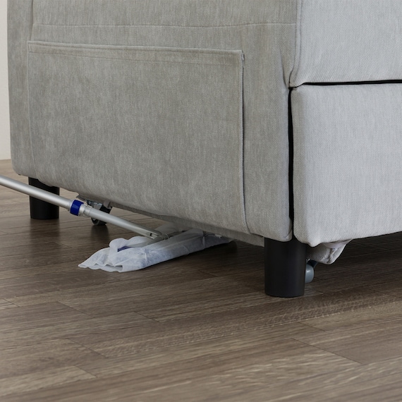 ベッドタイプカウチソファ 布張りタイプ(ノアーク3 左カウチ LGY) 22枚目画像