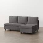 収納タイプ カウチソファ 布張りタイプ(ノアーク3 左カウチ DGY) 10枚目画像