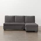 収納タイプ カウチソファ 布張りタイプ(ノアーク3 左カウチ DGY) 11枚目画像