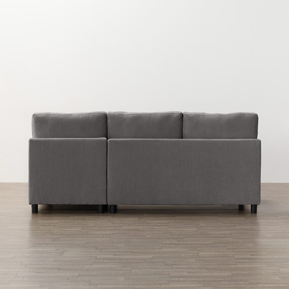 収納タイプ カウチソファ 布張りタイプ(ノアーク3 左カウチ DGY) 13枚目画像