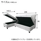 収納タイプ カウチソファ 布張りタイプ(ノアーク3 左カウチ DGY) 18枚目画像