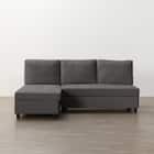 ベッドタイプカウチソファ 布張りタイプ(ノアーク3 右カウチ DGY) 11枚目画像