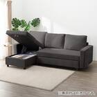 ベッドタイプカウチソファ　布張りタイプ(ノアーク3 右カウチ DGY) 14枚目画像