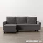 ベッドタイプカウチソファ 布張りタイプ(ノアーク3 右カウチ DGY) 16枚目画像