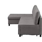 ベッドタイプカウチソファ　布張りタイプ(ノアーク3 右カウチ DGY) 17枚目画像