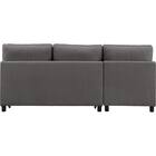 ベッドタイプカウチソファ　布張りタイプ(ノアーク3 右カウチ DGY) 18枚目画像