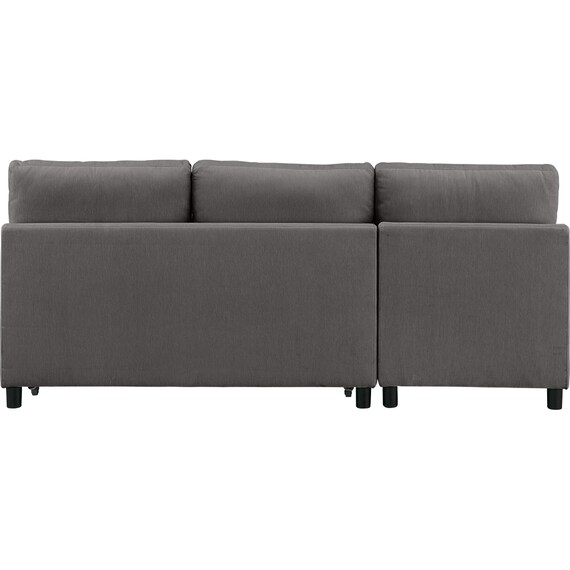 ベッドタイプカウチソファ　布張りタイプ(ノアーク3 右カウチ DGY) 18枚目画像