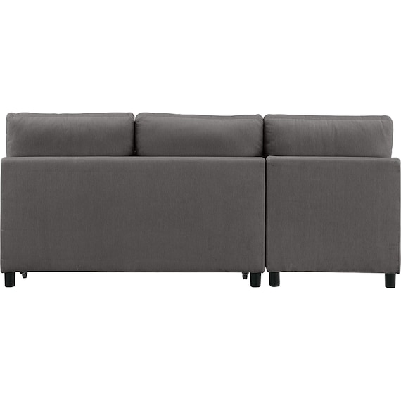 ベッドタイプカウチソファ 布張りタイプ(ノアーク3 右カウチ DGY) 18枚目画像