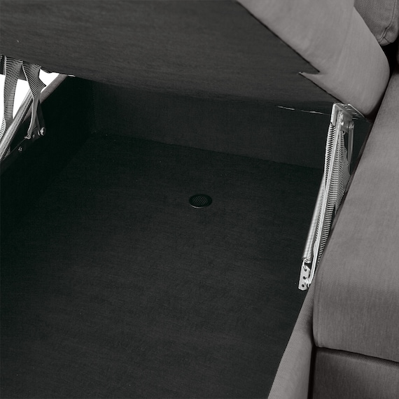 ベッドタイプカウチソファ 布張りタイプ(ノアーク3 右カウチ DGY) 19枚目画像