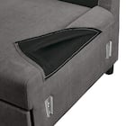 ベッドタイプカウチソファ 布張りタイプ(ノアーク3 右カウチ DGY) 21枚目画像