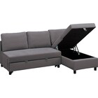 ベッドタイプカウチソファ 布張りタイプ(ノアーク3 左カウチ DGY) 9枚目画像