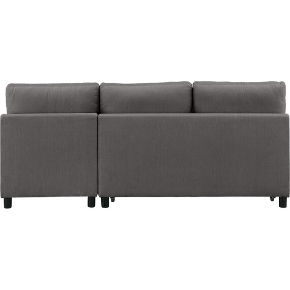 ベッドタイプカウチソファ 布張りタイプ(ノアーク3 左カウチ DGY) 18枚目画像