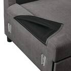 ベッドタイプカウチソファ 布張りタイプ(ノアーク3 左カウチ DGY) 21枚目画像