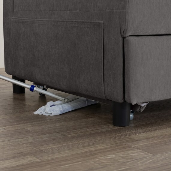 ベッドタイプカウチソファ　布張りタイプ(ノアーク3 左カウチ DGY) 22枚目画像