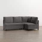 収納タイプコーナーソファ 布張りタイプ(ノアーク3 左コーナー DGY) 1枚目画像