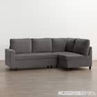 収納タイプコーナーソファ 布張りタイプ(ノアーク3 左コーナー DGY) 11枚目画像