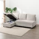 ベッドタイプカウチソファ 布張りタイプ(ノアーク3 右カウチ MO) 8枚目画像