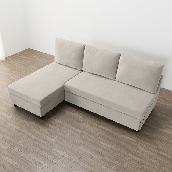 ベッドタイプカウチソファ 布張りタイプ(ノアーク3 右カウチ MO) 9枚目画像