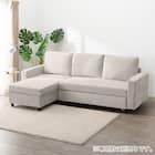 ベッドタイプカウチソファ 布張りタイプ(ノアーク3 右カウチ MO) 13枚目画像