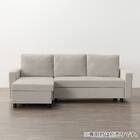 ベッドタイプカウチソファ　布張りタイプ(ノアーク3 右カウチ MO) 16枚目画像