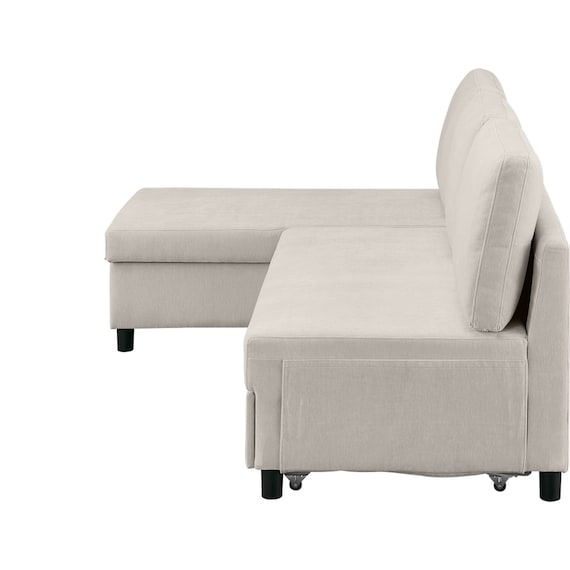 ベッドタイプカウチソファ 布張りタイプ(ノアーク3 右カウチ MO) 17枚目画像