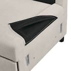 ベッドタイプカウチソファ 布張りタイプ(ノアーク3 右カウチ MO) 21枚目画像