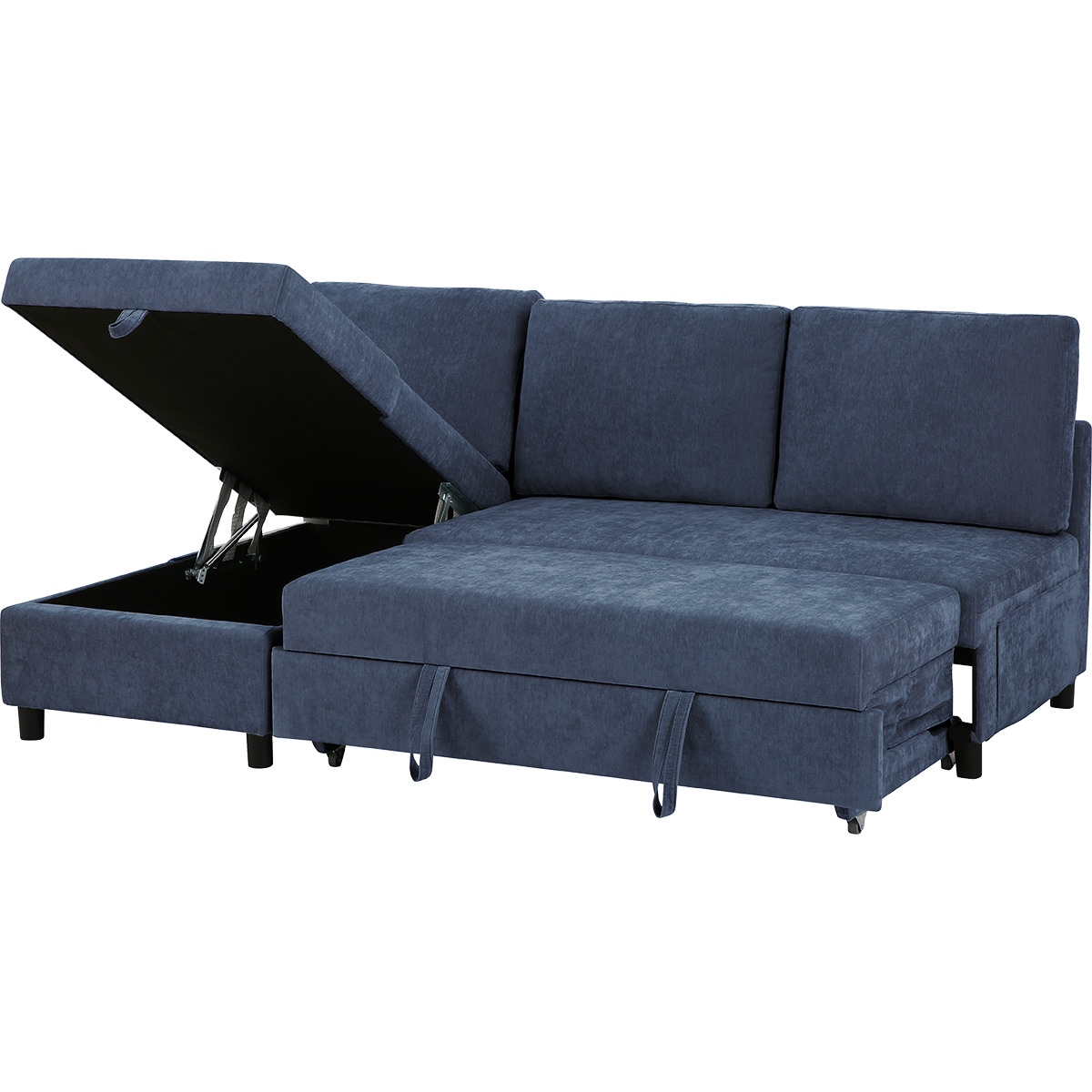 収納付きソファベッド 布張りタイプ (ノアーク3 左カウチ NV) | ニトリ