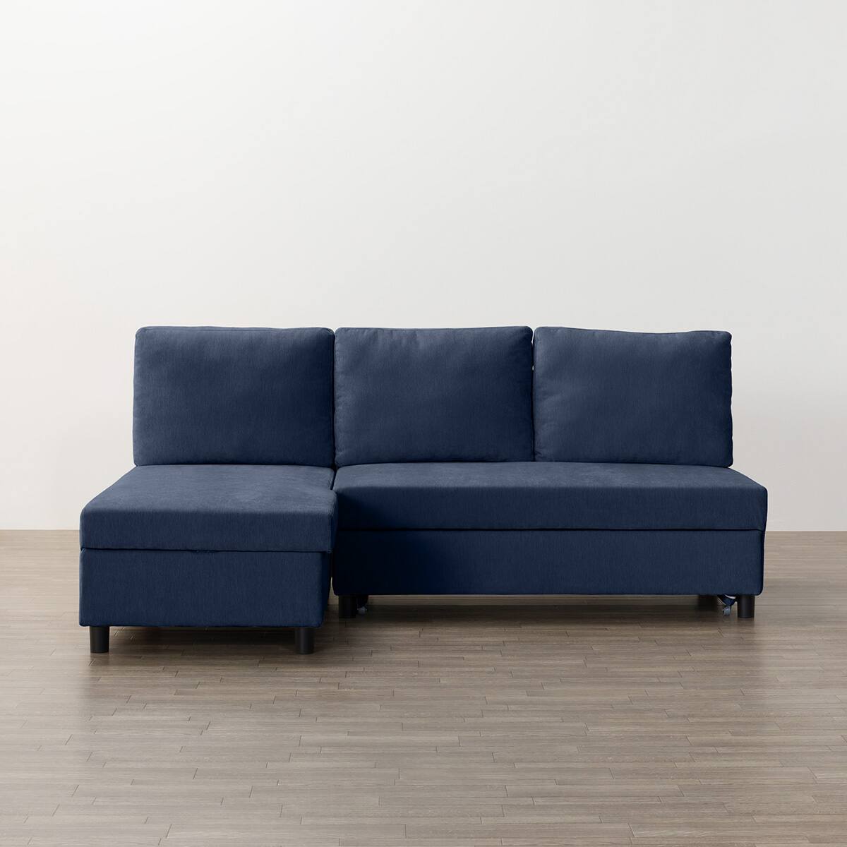 ベッドタイプカウチソファ 布張りタイプ(ノアーク3 右カウチ NV