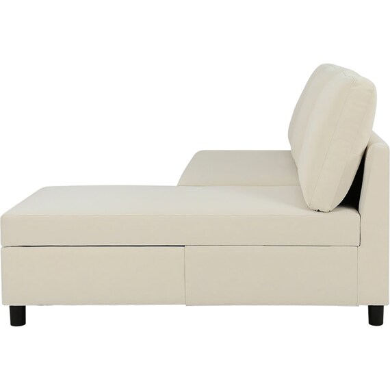 傷・汚れに強い 収納タイプ カウチソファ 合皮タイプ(ノアーク3 Nシールド 左カウチIV) 4枚目画像