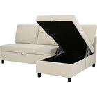 傷・汚れに強い 収納タイプ カウチソファ 合皮タイプ(ノアーク3 Nシールド 左カウチIV) 6枚目画像