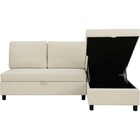 傷・汚れに強い 収納タイプ カウチソファ 合皮タイプ(ノアーク3 Nシールド 左カウチIV) 7枚目画像