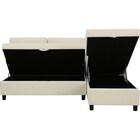 傷・汚れに強い 収納タイプ カウチソファ 合皮タイプ(ノアーク3 Nシールド 左カウチIV) 9枚目画像