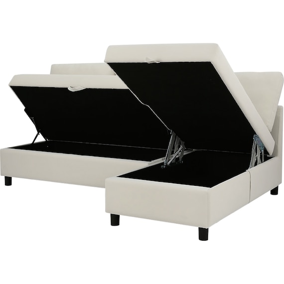 傷・汚れに強い 収納タイプ カウチソファ 合皮タイプ(ノアーク3 Nシールド 左カウチIV) 11枚目画像