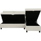 傷・汚れに強い 収納タイプ カウチソファ 合皮タイプ(ノアーク3 Nシールド 左カウチIV) 12枚目画像