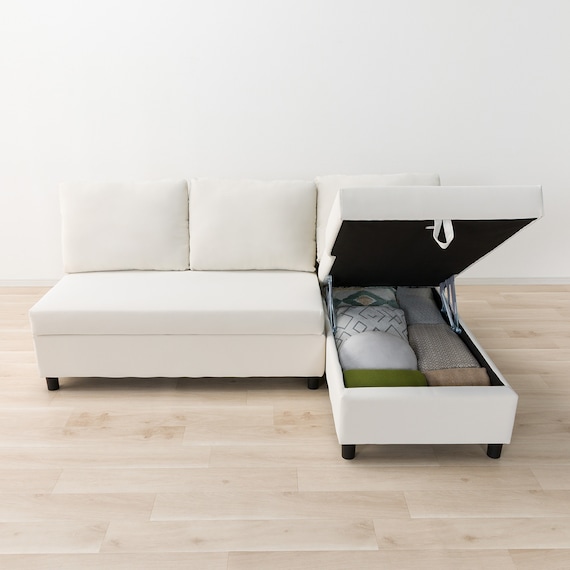 傷・汚れに強い 収納タイプ カウチソファ 合皮タイプ(ノアーク3 Nシールド 左カウチIV) 13枚目画像