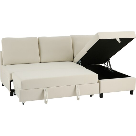 傷・汚れに強い ベッドタイプ カウチソファ (ノアーク3 Nシールド 左カウチIV) 4枚目画像