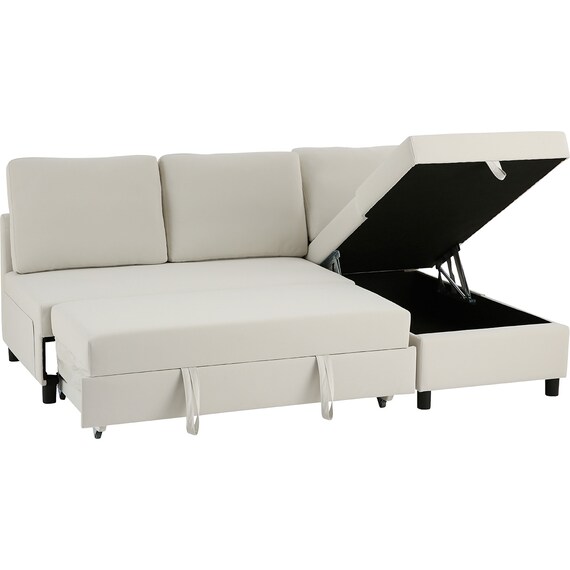 傷・汚れに強い ベッドタイプ カウチソファ (ノアーク3 Nシールド 左カウチIV) 7枚目画像