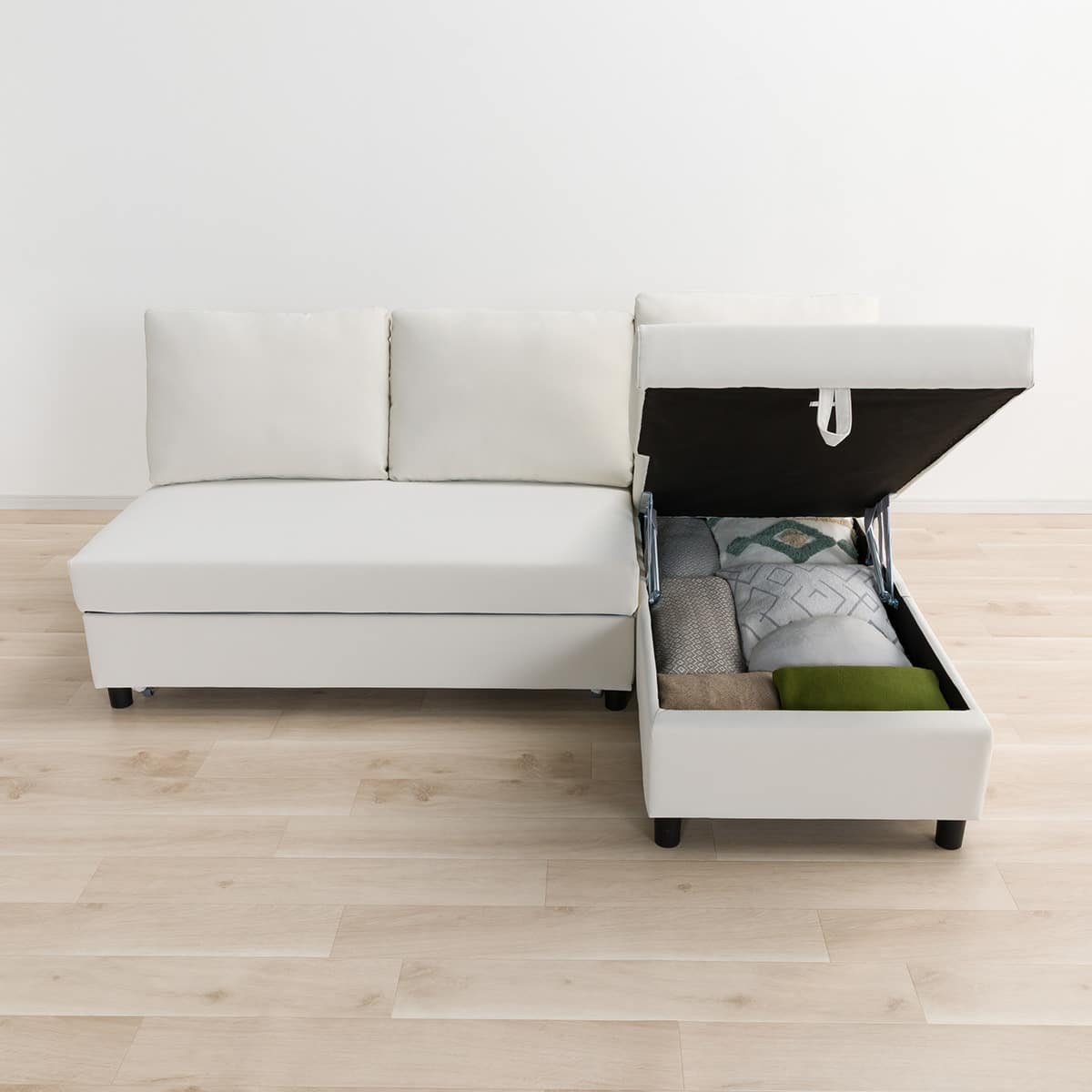 傷・汚れに強い ベッドタイプ カウチソファ (ノアーク3 Nシールド 左