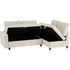 傷・汚れに強い 収納タイプ コーナーソファ 合皮タイプ (ノアーク3 Nシールド 左コーナー IV) 4枚目画像