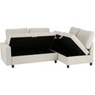 傷・汚れに強い 収納タイプ コーナーソファ 合皮タイプ (ノアーク3 Nシールド 左コーナー IV) 7枚目画像