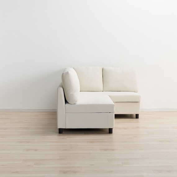 傷・汚れに強い 収納タイプ コーナーソファ 合皮タイプ (ノアーク3 Nシールド 左コーナー IV) 8枚目画像