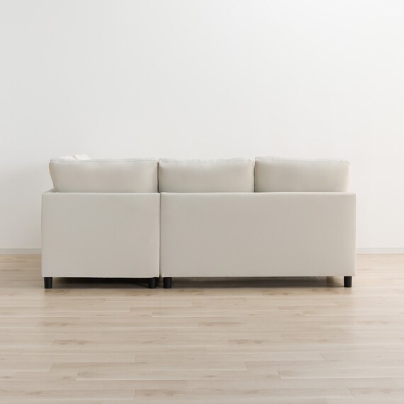 傷・汚れに強い 収納タイプ コーナーソファ 合皮タイプ (ノアーク3 Nシールド 左コーナー IV) 9枚目画像