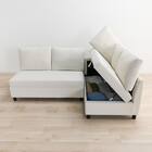 傷・汚れに強い 収納タイプ コーナーソファ 合皮タイプ (ノアーク3 Nシールド 左コーナー IV) 10枚目画像