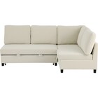 傷・汚れに強い ベッドタイプ コーナーソファ 合皮タイプ (ノアーク3 Nシールド 左コーナー IV) 3枚目画像